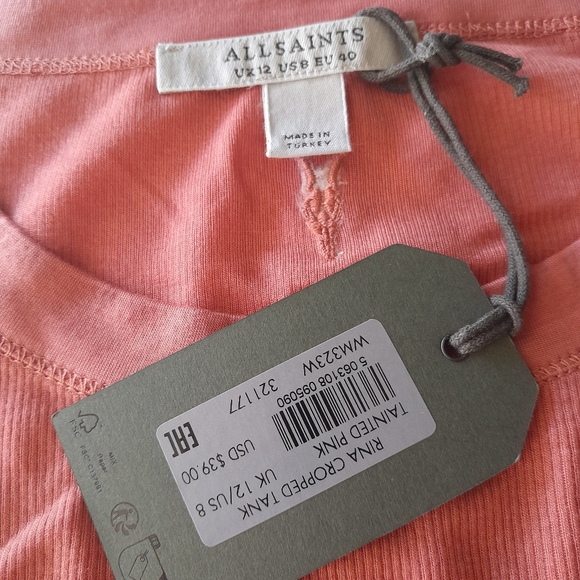 AllSaints Rina Stretch Cropped Tank Top - Picture 4 of 13